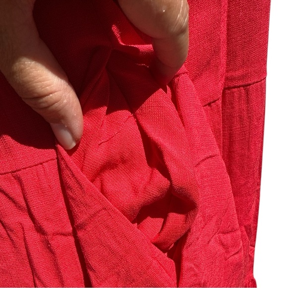 Altar’d State Red Ruffle Sleeve Dress size Medium - Picture 4 of 11